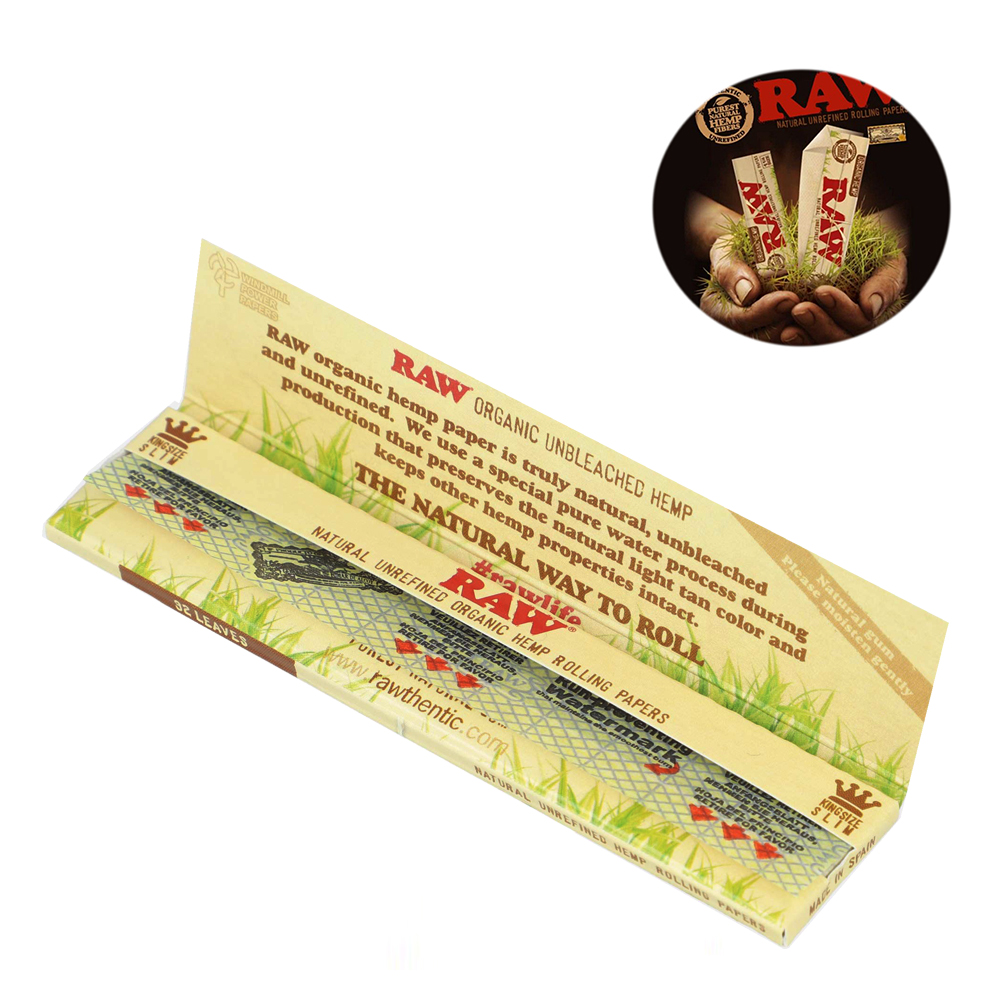 RAW 네츄럴 킹사이즈 페이퍼 RAW Natural King Size Slim 32p : 롤링타바코 몰
