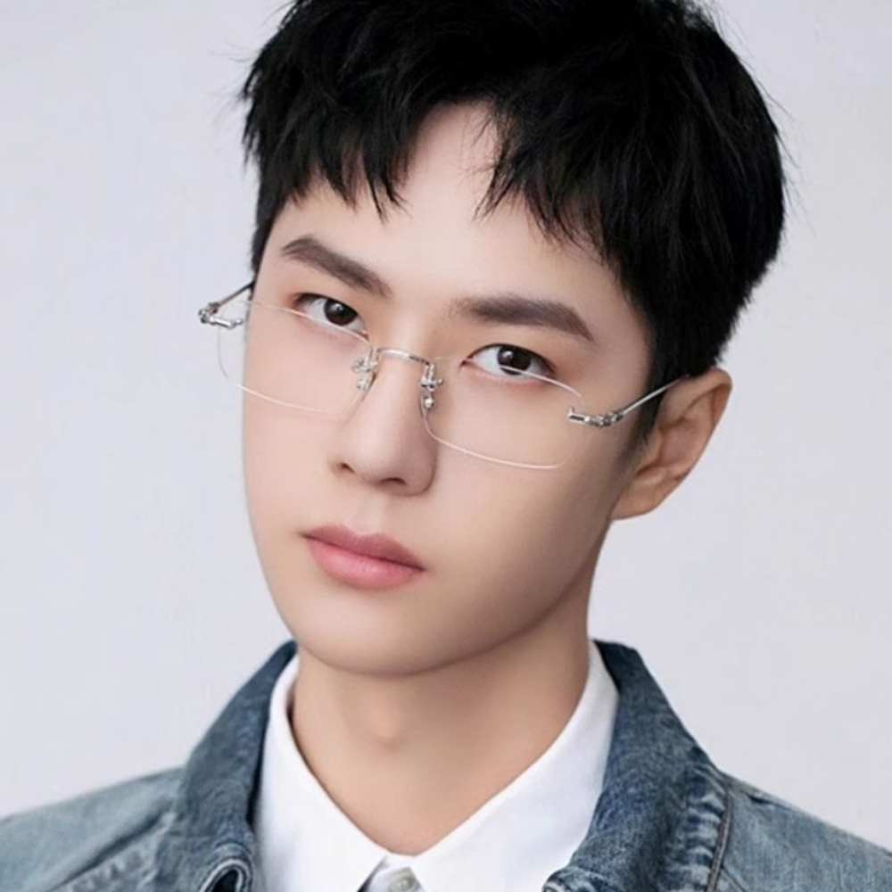 티타늄 무테안경 긱시크안경 여자 남자 금테 은테 투명 사각 가벼운 블루라이트차단 안경테