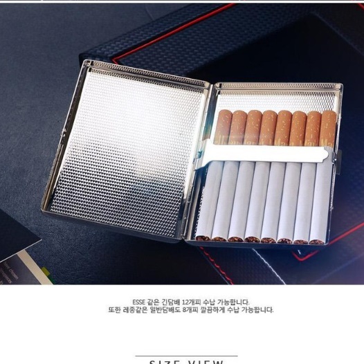 심플 일반 메탈 버지니아 골드 케이스 버지니아 슬림 담배 케이스 - 상세 이미지 5
