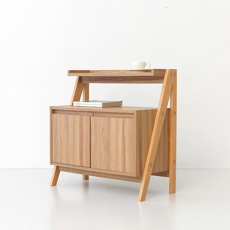 숄리드 2문 선반수납장 MB22SH8080 800x390x795mm, 2단, 캄포어베니어 8133.1251 - 상세 이미지 3