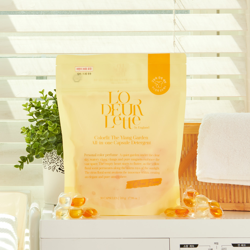 로더렛 컬러핏 퍼퓸 캡슐세제 30개입 향좋은 캡슐세탁세제 체리 플뢰르 17g