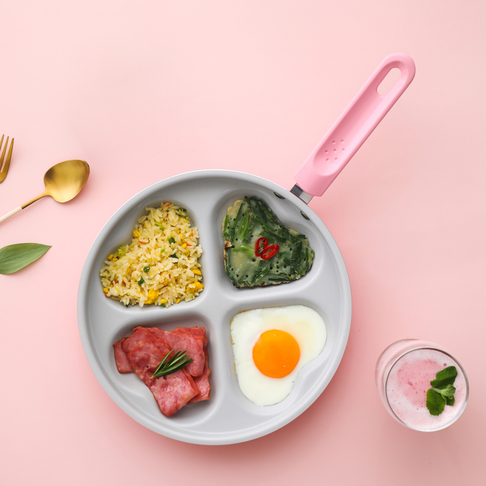 시샘 하트 계란 세라믹 후라이팬 브런치 롤 팬케이크 롤리 4구 에그팬