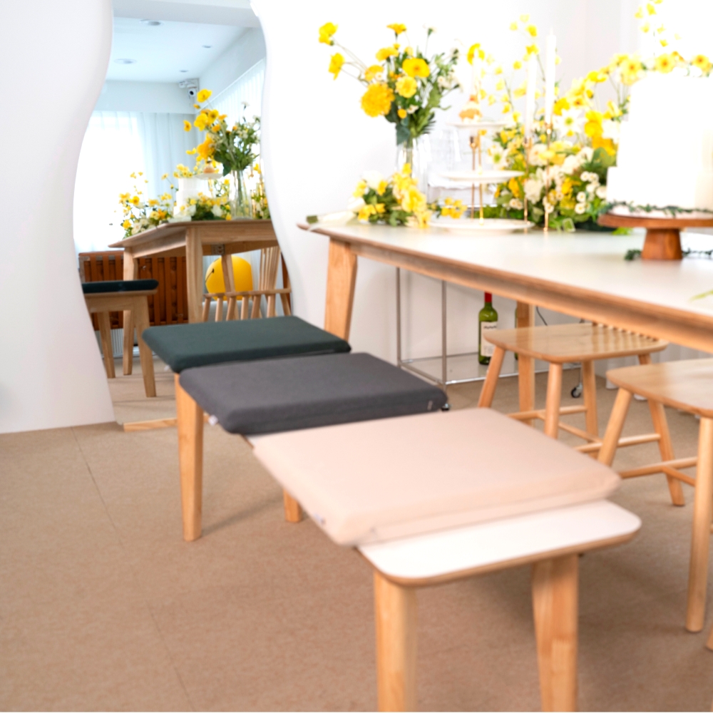 의자방석 메모리폼 벤치 식탁 사각 방석 40cm