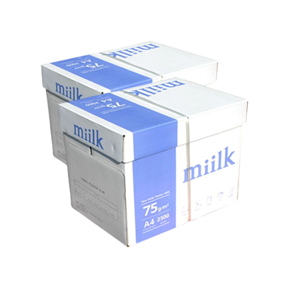 A4 5000매 2BOX 복사 용지 2박스 75g 사무 고급 대량 에이포 복사지 프린트 - 상품 이미지