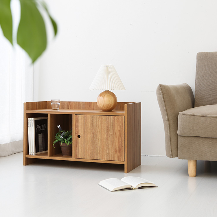 숄리드 1문2칸 낮은수납장 MB22BSH4680 820x340x465mm, 2단, 캄포어베니어 4514.9556 - 상세 이미지 5