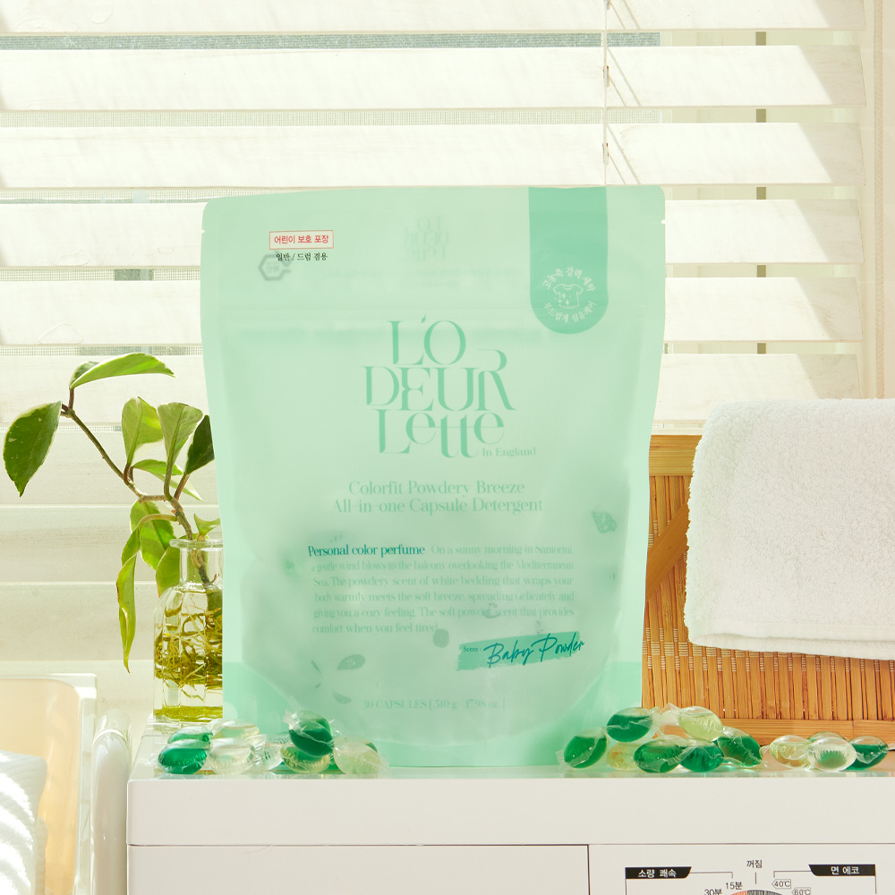 로더렛 컬러핏 퍼퓸 캡슐세제 30개입 향좋은 캡슐세탁세제 체리 플뢰르 17g