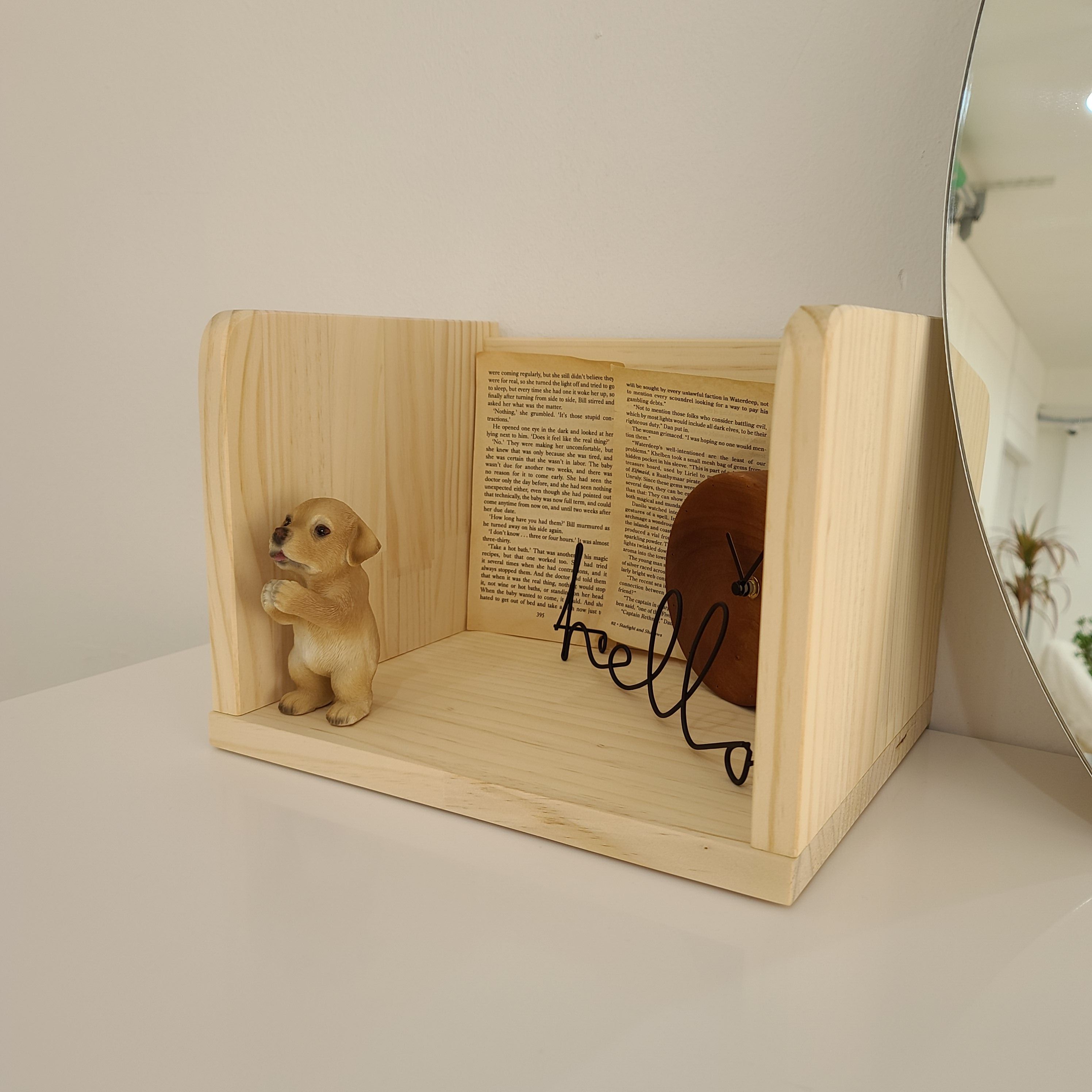 모어우드 책상책꽂이 원목 간이 정리함 미니 책꽂이 1단 2단