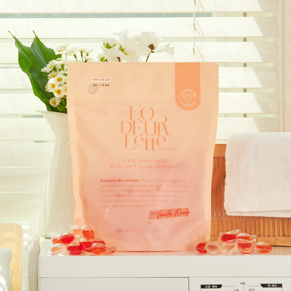 로더렛 컬러핏 퍼퓸 캡슐세제 30개입 향좋은 캡슐세탁세제 체리 플뢰르 17g