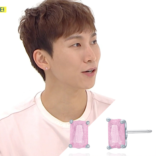 [비투비 민혁, 은광 착용] 폴브리알 스퀘어 큐빅 귀걸이 PJSE0182 - 상세 이미지 2