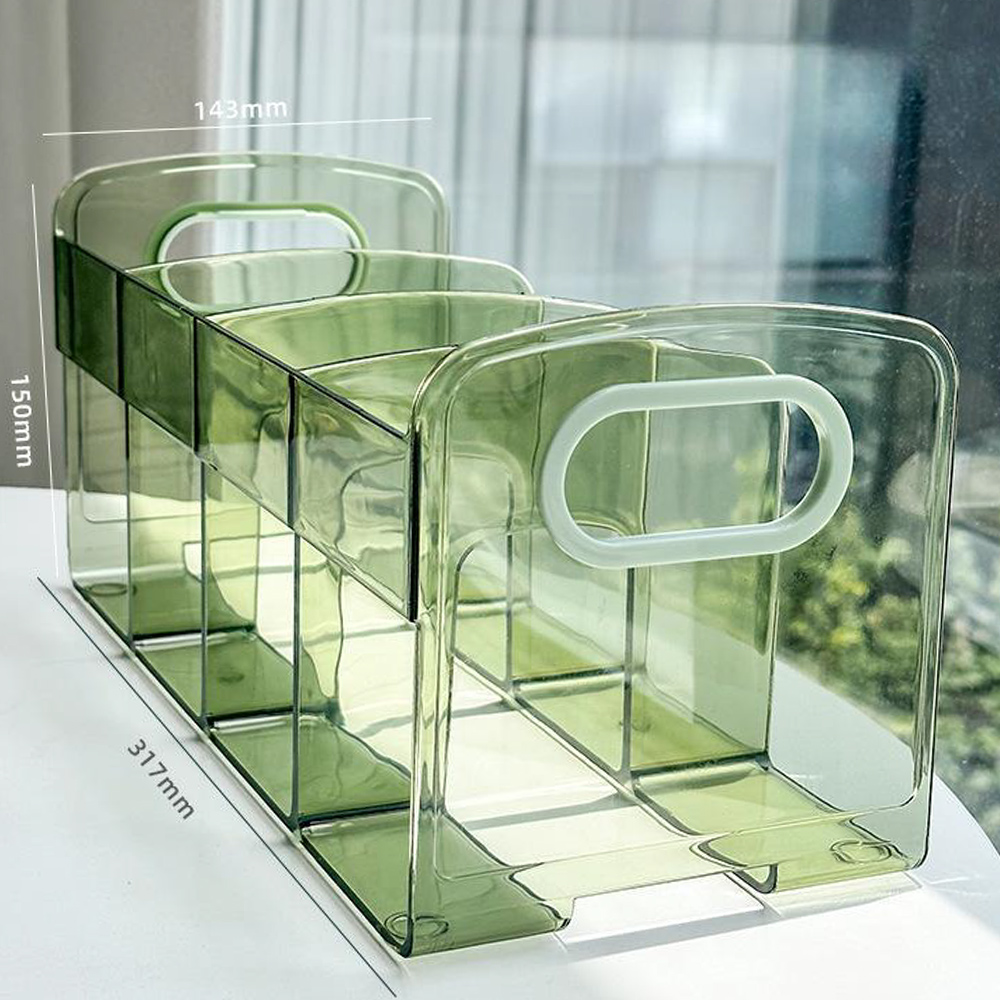 투명 아크릴 책상책꽂이 3칸 책상위 미니 간이 책꽂이 정리함