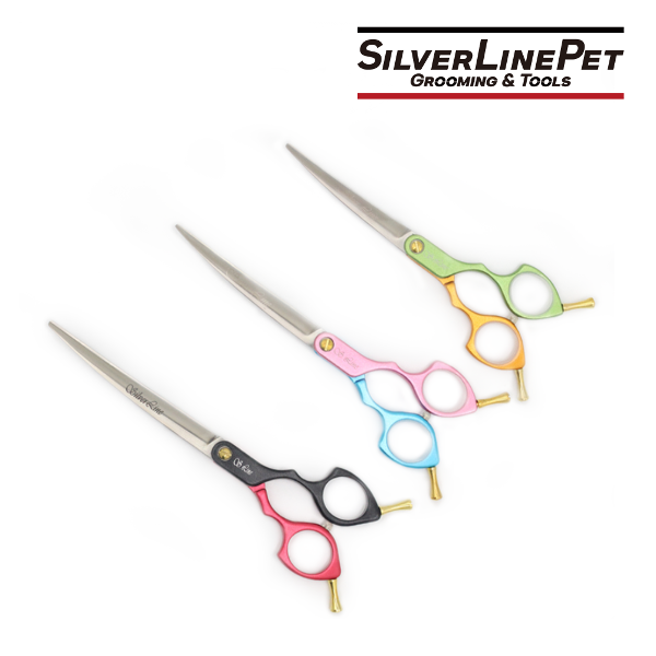 실버라인펫 ULLC 듀랄루민 커브가위 6인치 6.5인치 7인치 강아지 애견 미용 25도 제품 이미지
