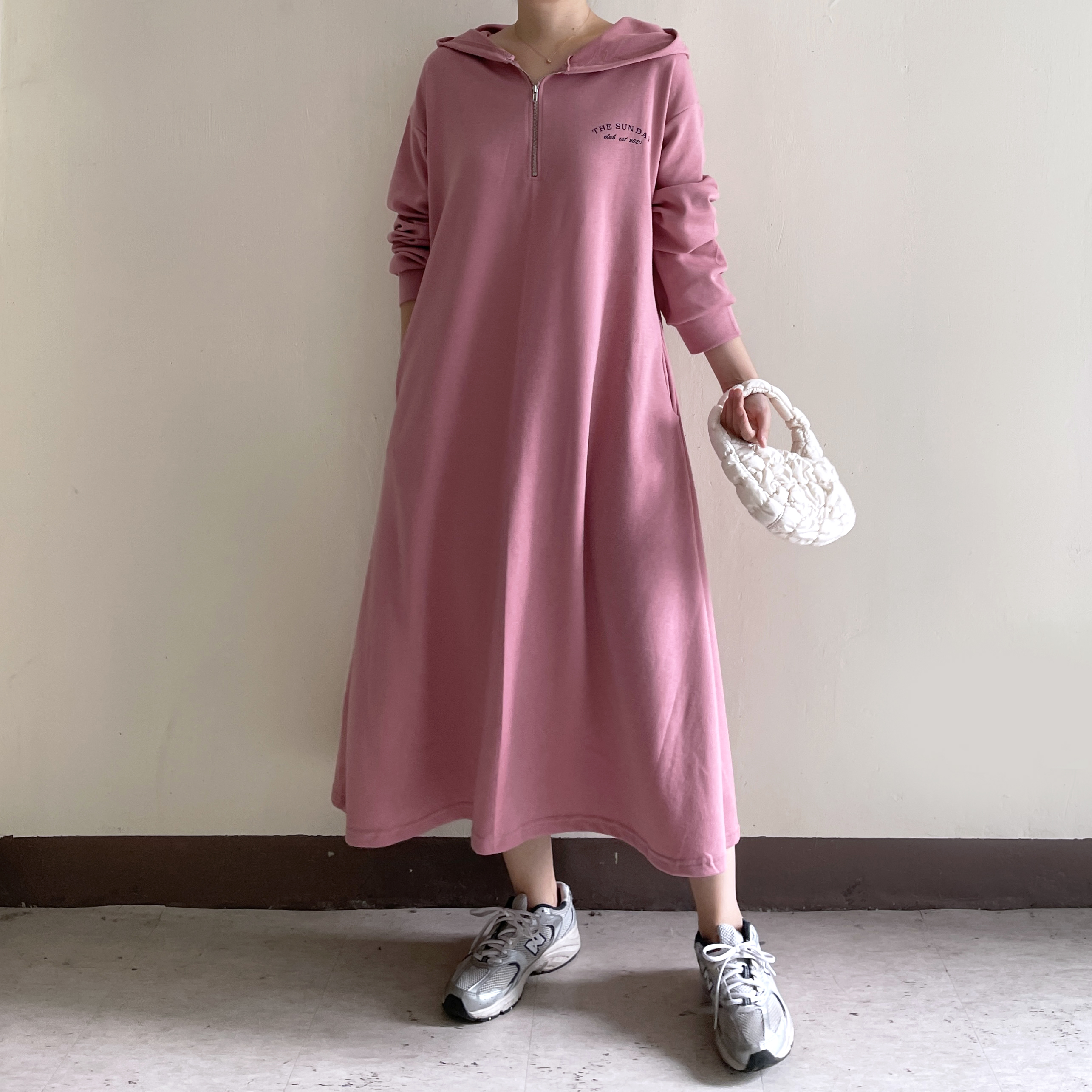 A라인원피스 77사이즈원피스 맥시롱원피스 이미지