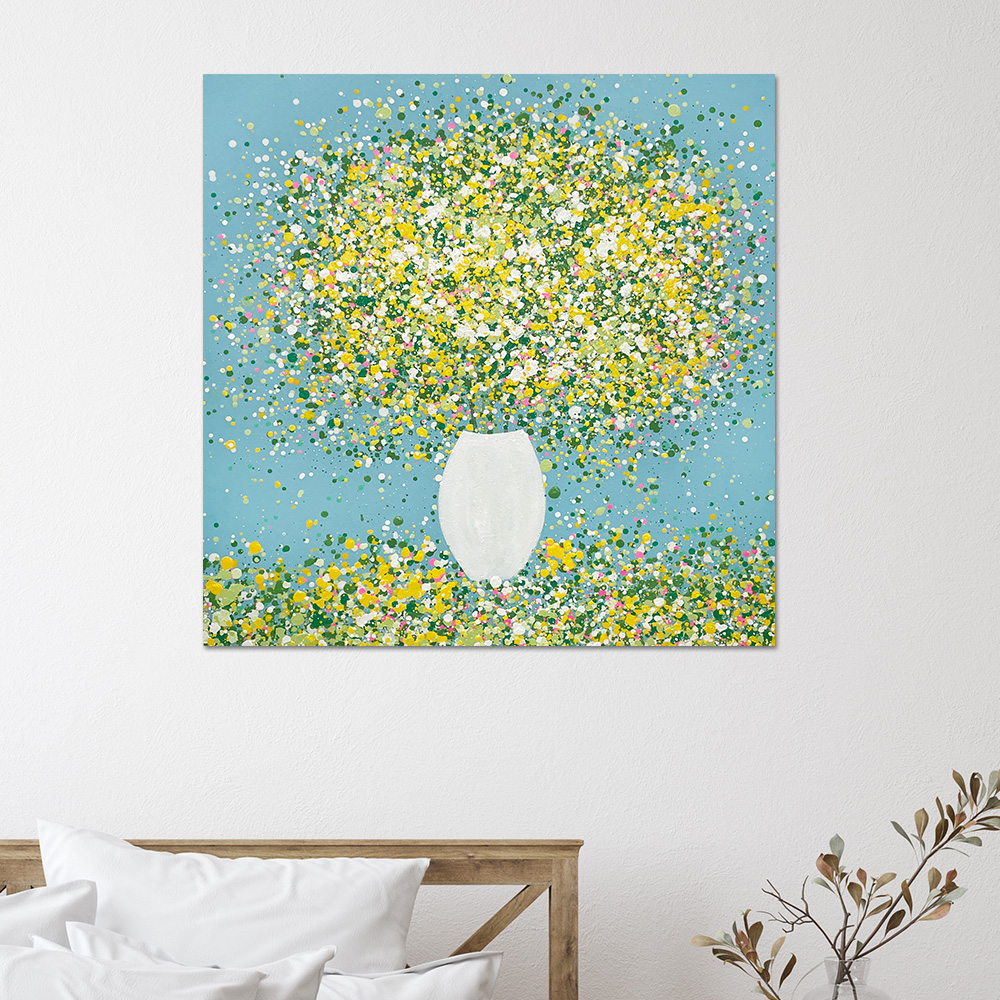 안개꽃그림 플라워아트 벽인테리어 현대미술작품 캔버스액자 50x50cm - 상세 이미지 2