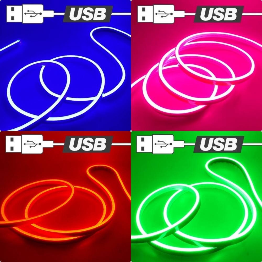USB 5V 실리콘 플렉시블 면발광 LED바 방수 DIY 스트립 튜닝 조명 - 상세 이미지 2