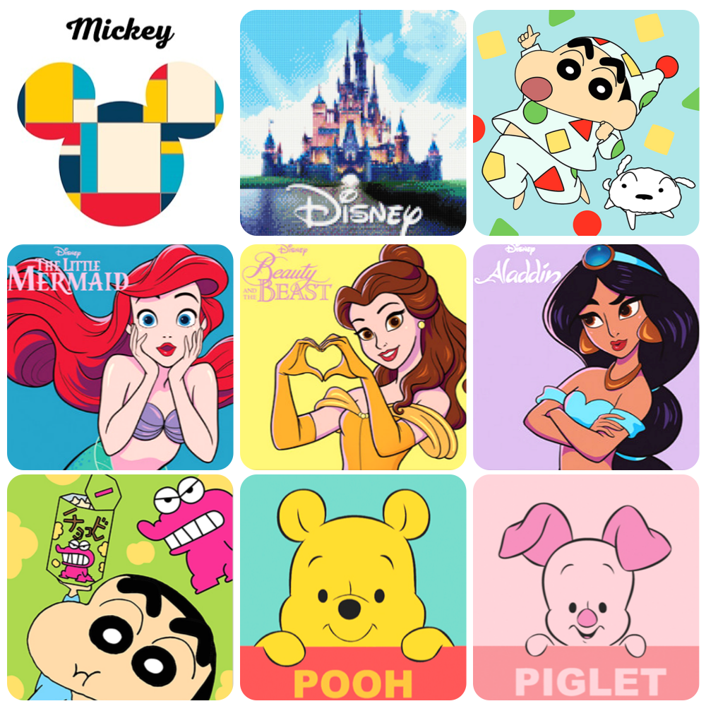 짱구 유화그리기 세트 DIY 캔버스 초코비 10x15cm