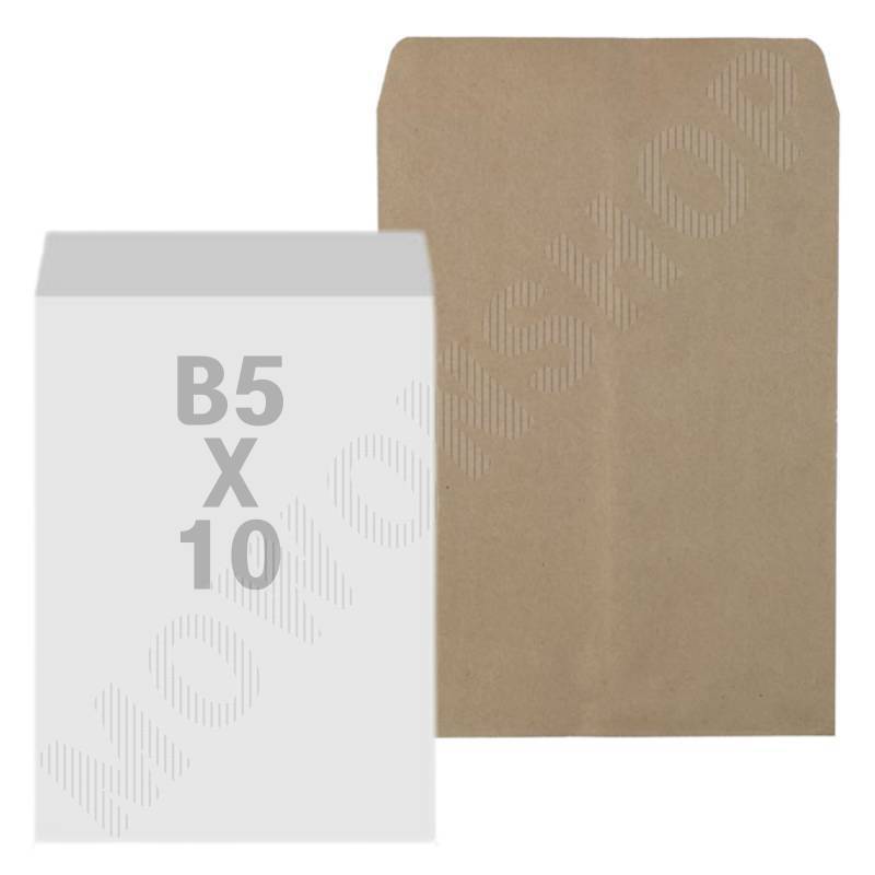 서류 대봉투 무지 크라프트 회사 종이 서류 봉투 B5 10매입 - 메인 이미지