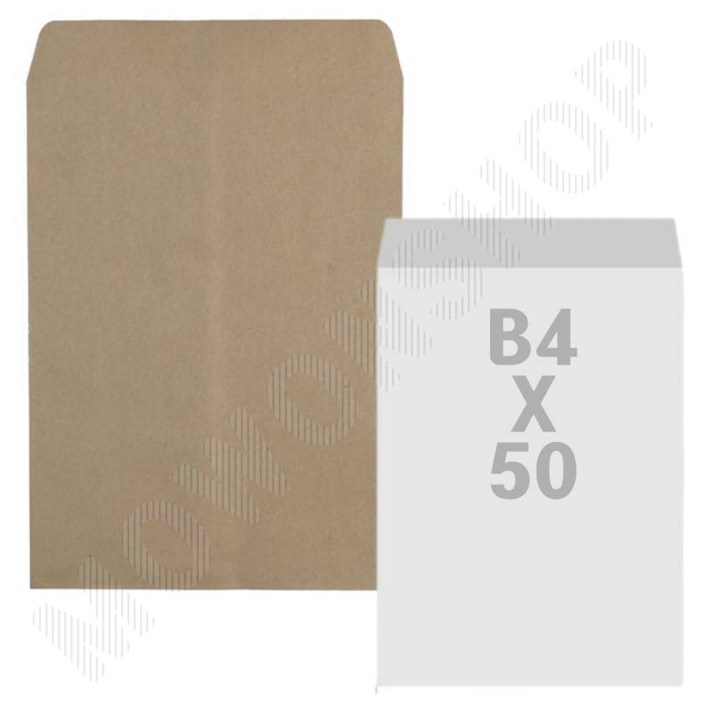 서류 대봉투 무지 크라프트 회사 종이 서류 봉투 B4 50매입 - 상품 이미지