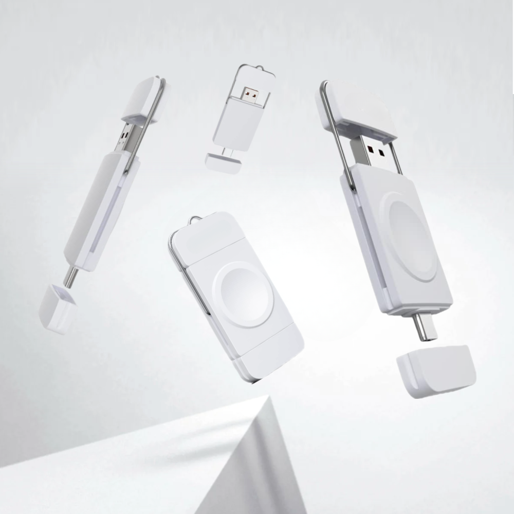 모레이트 삼성 갤럭시워치 6/5/4/3 휴대용 마그네틱 USB C & USB A 듀얼 무선충전기 - 상세 이미지 3