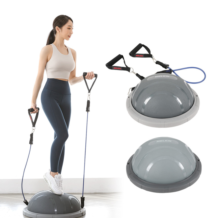멜킨 보수볼 밸런스 필라테스 요가 임산부 반짐볼 하프 돔볼 홈트 코어운동 프리미엄60cm 사진 3