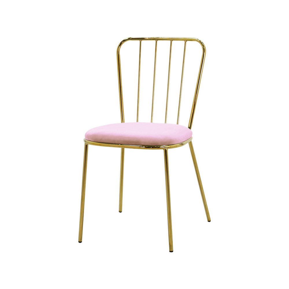 2+2 라인 골드벨벳 인테리어 디자인 카페체어 식탁 의자