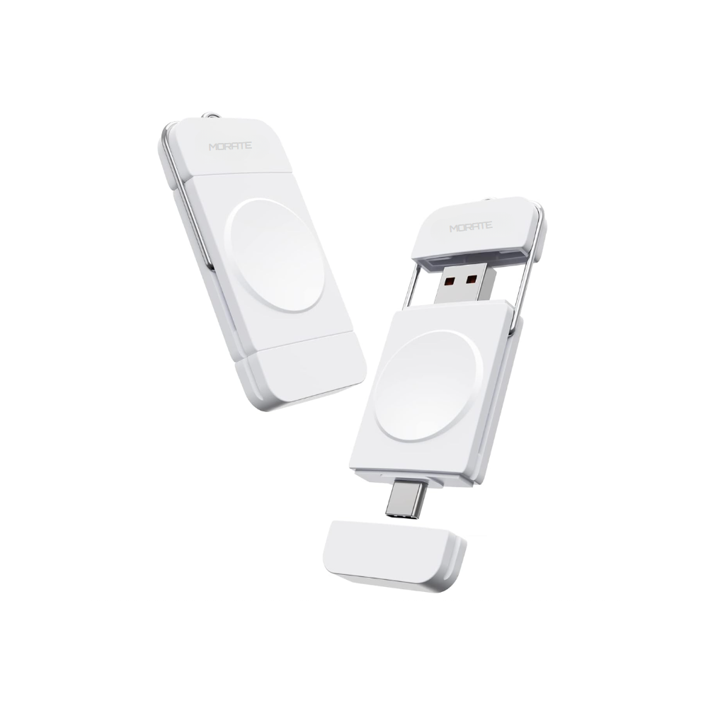 모레이트 삼성 갤럭시워치 6/5/4/3 휴대용 마그네틱 USB C & USB A 듀얼 무선충전기 - 상품 이미지