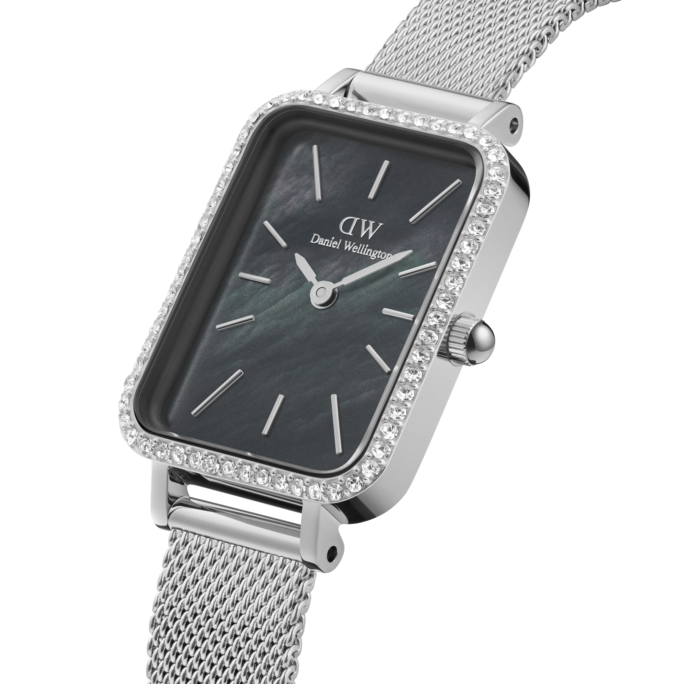 다니엘 웰링턴 QUADRO LUMINE BEZEL MESH MOP 큐빅장식 여성손목시계 이미지 7