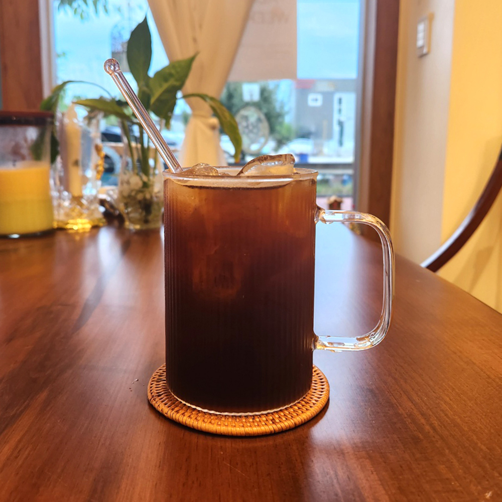 온더락잔 플리츠항아리 플랫화이트잔 내열유리컵460ml - 상세 이미지 4