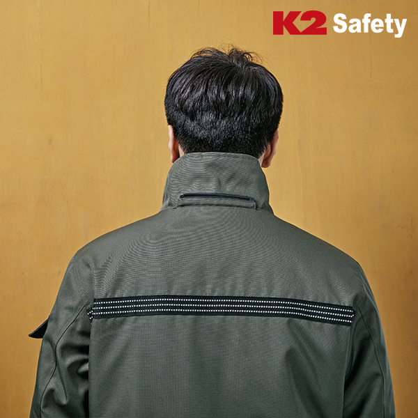 K2 세이프티 경량 패딩 근무복 야상 후드 점퍼 멀티포켓 F2105 - 상세 이미지 2