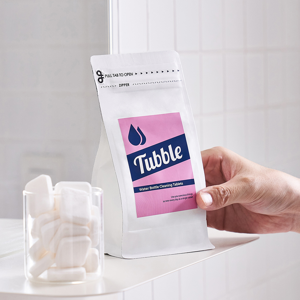 터블 텀블러 세척 세정제 발포 클리너 대용량 비건 세제 8g 100개입