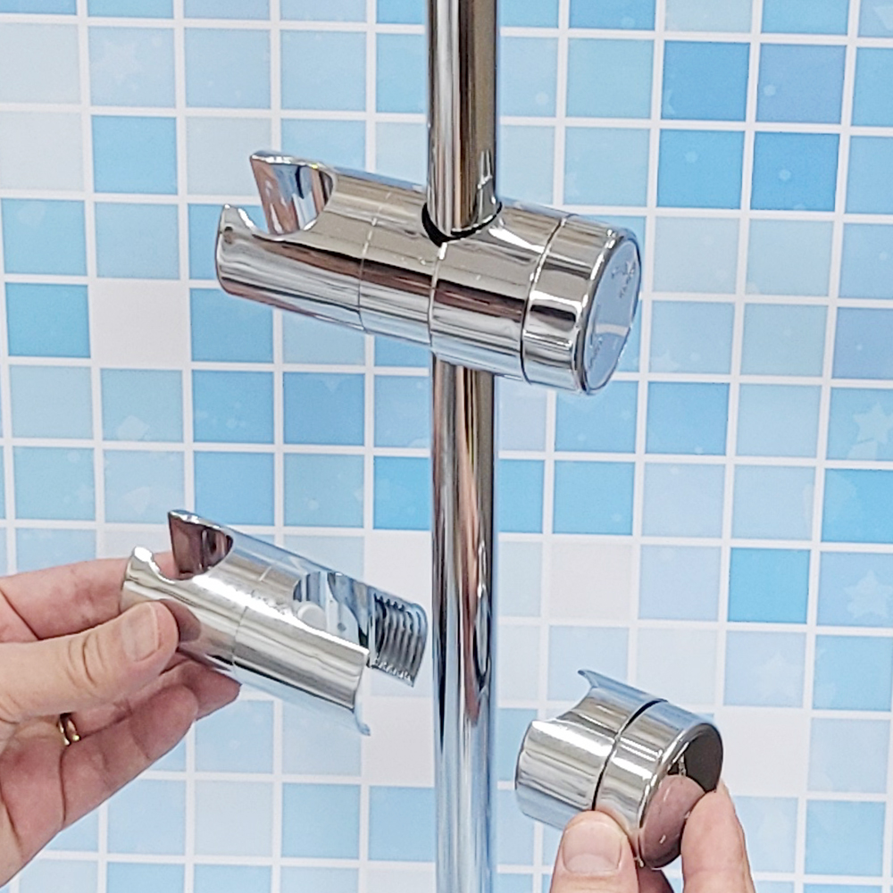 완전 간편 스크류 샤워기거치대 샤워 걸이 욕실 슬라이드바 홀더 행거 헤드 교체 제품 이미지