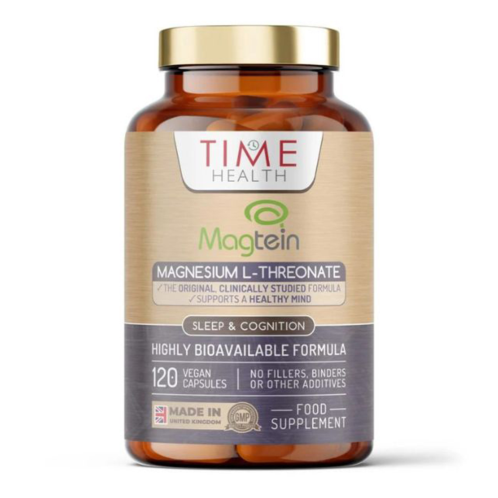 타임헬스 트레온산 마그네슘 120캡슐 2100mg 채정안 마그네슘 마그테인 영국산