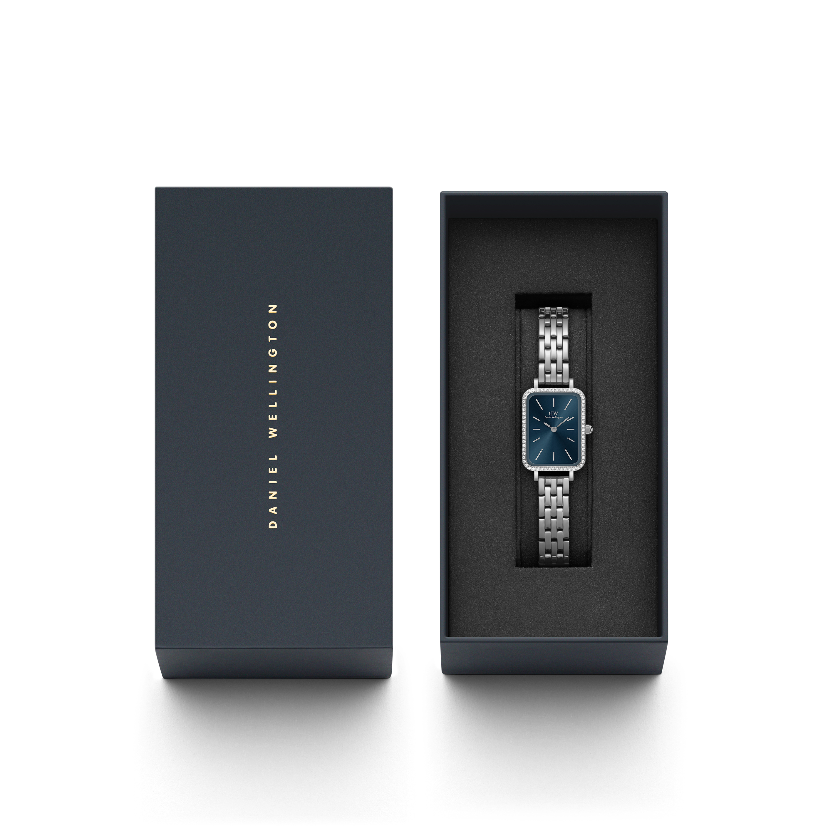 다니엘 웰링턴 QUADRO LUMINE BEZEL 5-LINK ARCTIC 여자메탈시계 - 상세 이미지 2