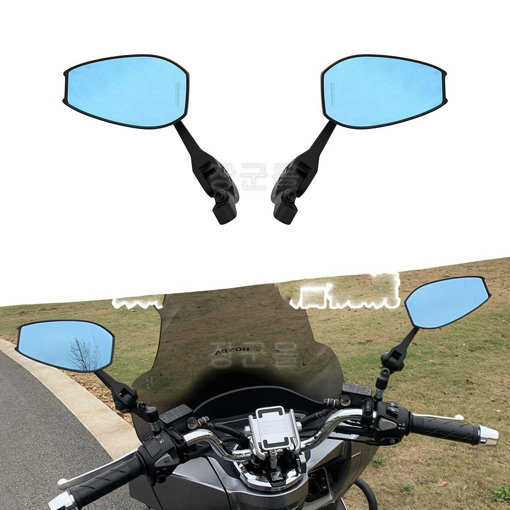 PCX 사이드미러 백미러 튜닝 PCX125 호환 AOS4 블루숏