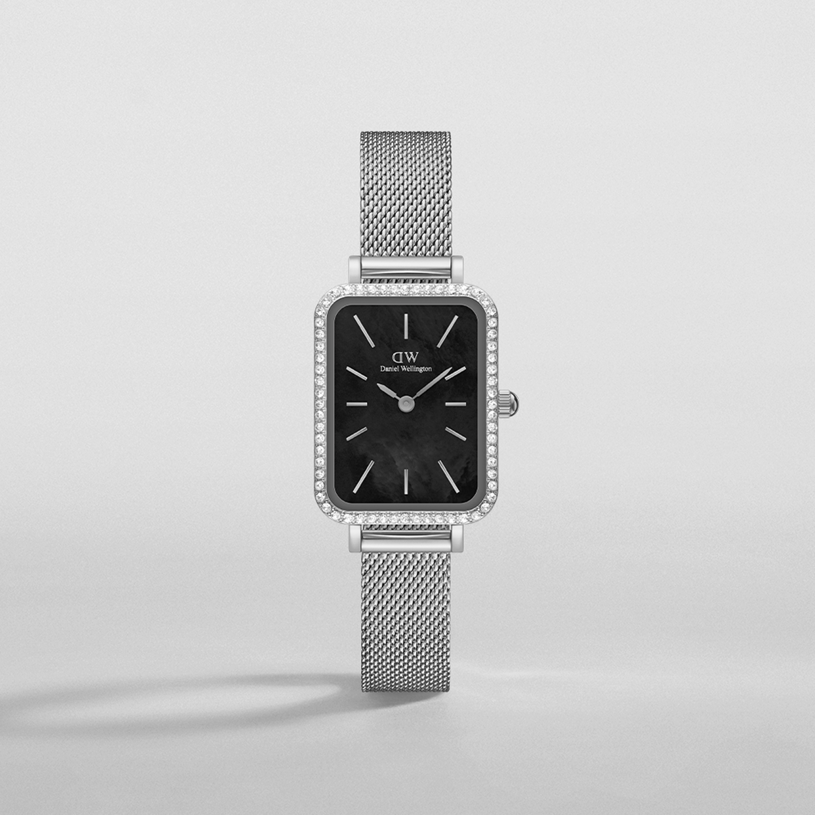 다니엘 웰링턴 QUADRO LUMINE BEZEL MESH MOP 큐빅장식 여성손목시계 이미지 6