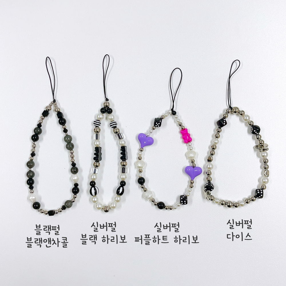 펄스타일 폰스트랩 핸드폰줄 비즈 핑거 아이폰 스트랩 - 상세 이미지 3