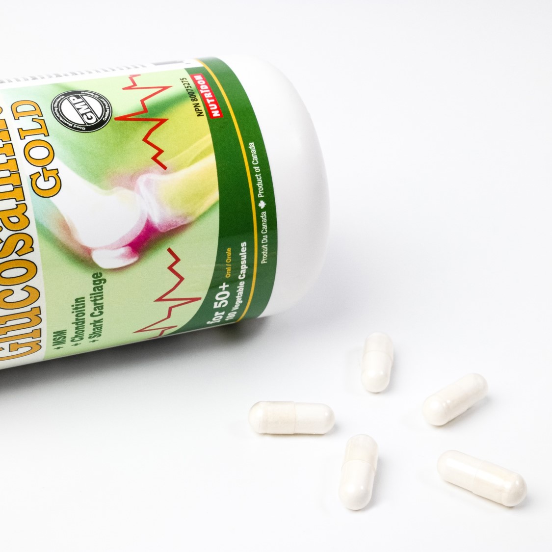 캐나다 글루코사민 860mg 콘드로이친 상어연골 MSM 마그네슘 함유 180캡슐, 1개 - 상세 이미지 3