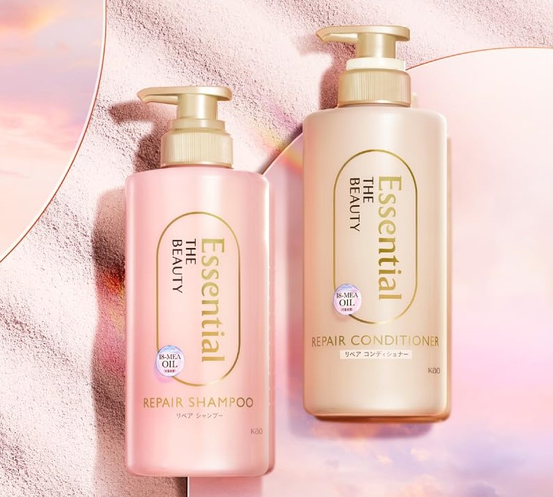 일본 에센셜 더 뷰티 헤어 리페어 샴푸 / 컨디셔너 450ml 손상모케어