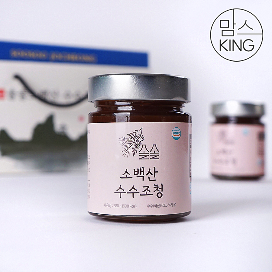 [맘스킹]온전식품 단양솔솔 소백산 국산 100%수수조청 3종 선물세트 : 맘스킹