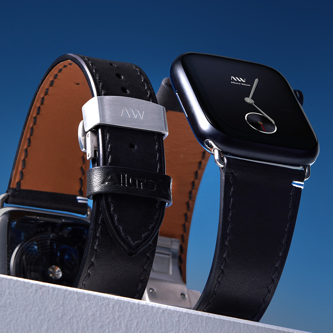 얼루어웨이브 애플워치 가죽 스트랩 11 10 울트라3 SE 2 블랙에디션2