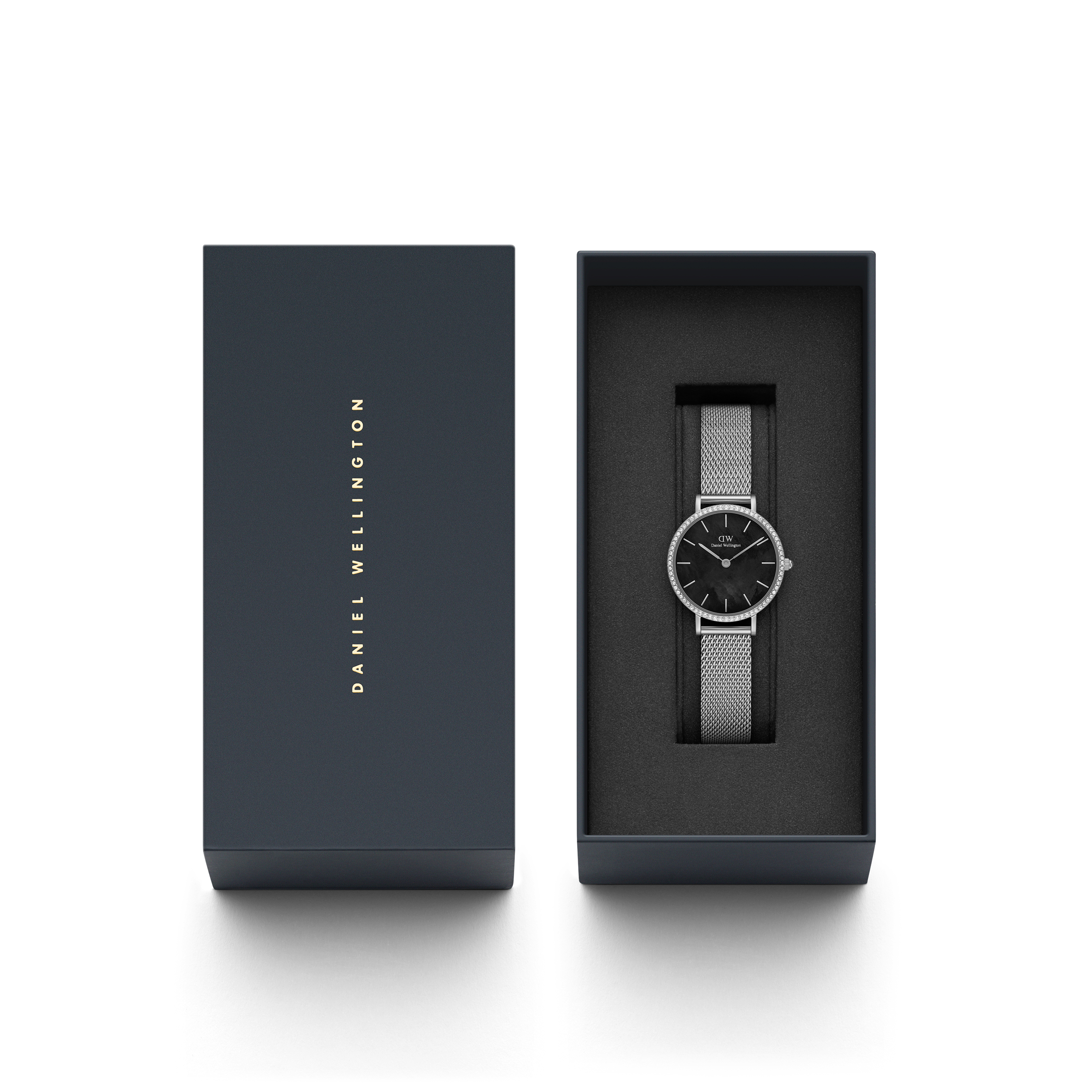 다니엘 웰링턴 PETITE LUMINE BEZEL MESH MOP 천연자개 큐빅여자시계 이미지 8