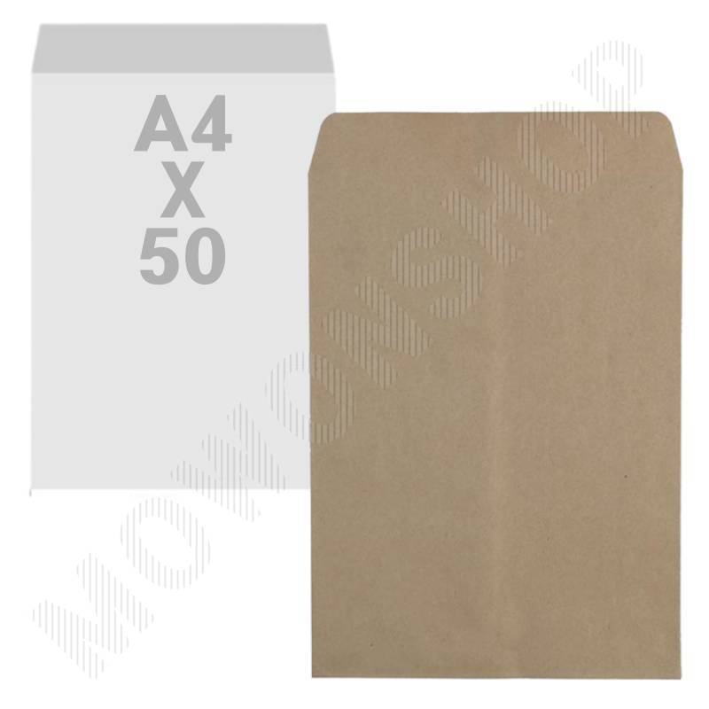 서류 대봉투 무지 크라프트 회사 종이 서류 봉투 A4 50매입 - 메인 이미지