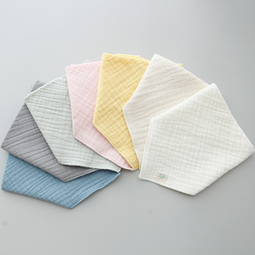 아기 스카프빕 7종세트 부드러운 삼중거즈 아기목수건