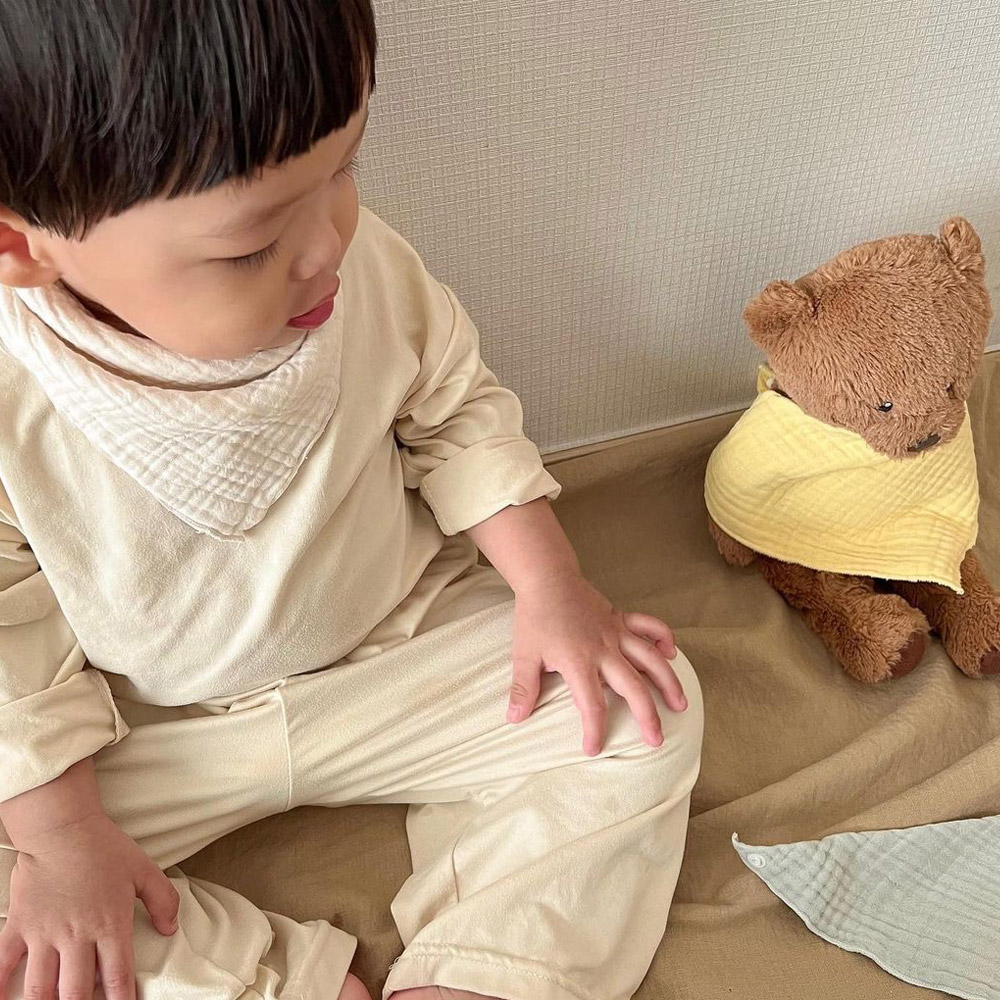 아기 스카프빕 7종세트 부드러운 삼중거즈 아기목수건