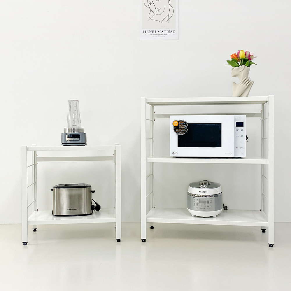 도디랙 전자레인지선반 밥솥 선반 수납장 렌지대 오븐 다이 2단 600400600