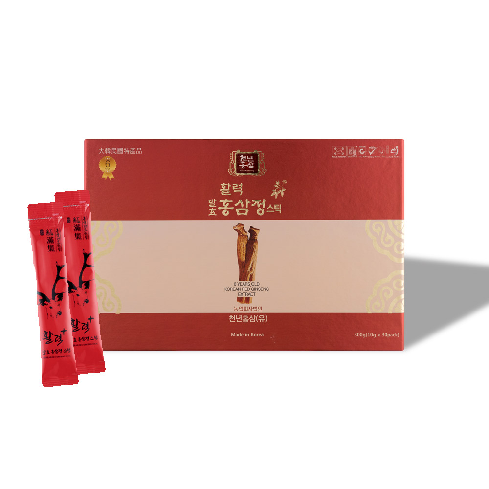 천년홍삼 활력 발효 홍삼정 스틱 30포 6년근 홍삼액기스 기력회복 홍삼진액 이미지 4