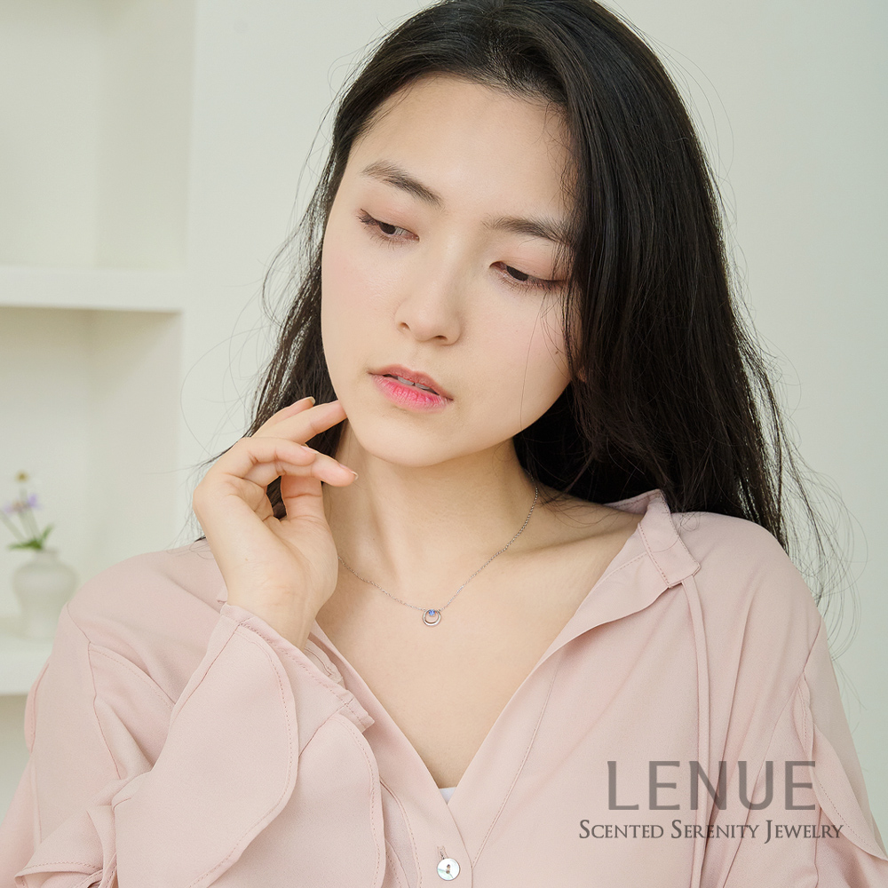 레뉴 9월 탄생석 사파이어 천연석 14K 골드 여자친구 아내 생일선물 라운드 목걸이 이미지 8