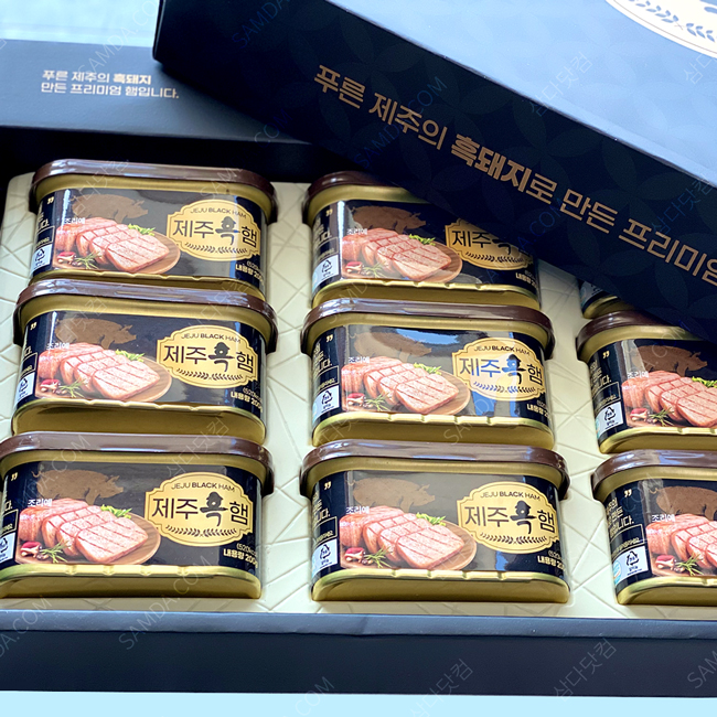 제주 흑돼지 햄 선물세트 육포 흑햄 명절선물 돼지고기 90% 1.8kg, 1개 - 메인 이미지