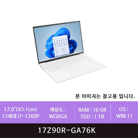 LG전자 LG 그램17 17Z90R-GA76K 1TB교체(zoaa)