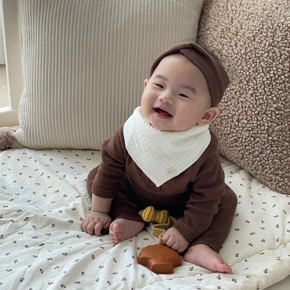 아기 스카프빕 7종세트 부드러운 삼중거즈 아기목수건