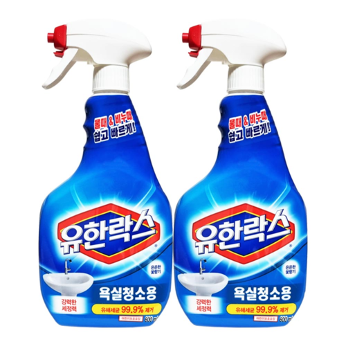 유한락스 욕실청소용 뿌리는소독제 600ml 2개 : 선일라이프